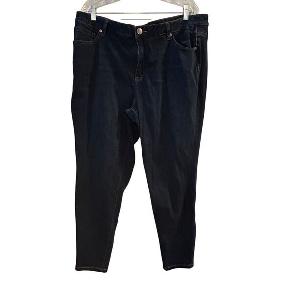 Lane Bryant Women's Plus Size 22 Blue Ankle Jeans Super Stretch - Picture 1 of 9